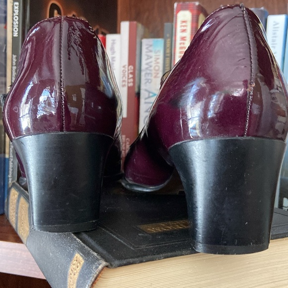 France Mode Purple Leather Mary Jane Shoes Made in France Women's Size 8 - 8.5 - Picture 6 of 16